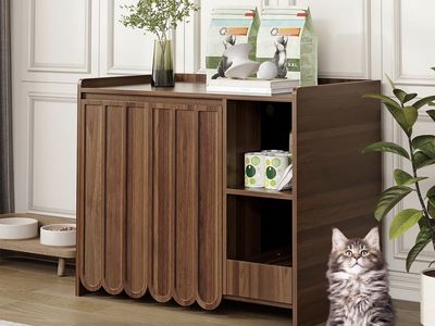 Large Litter Box Enclosure Cabinet