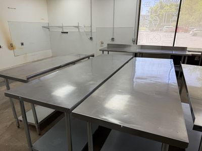 Stainless steel tables