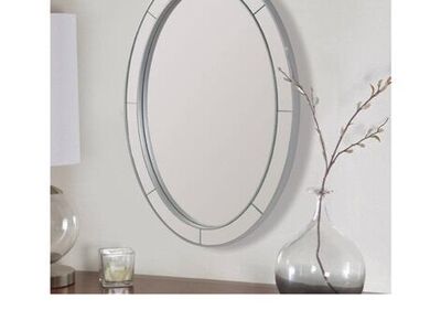 Andy Star Black 20x28 Mirror, Oval, Brand New