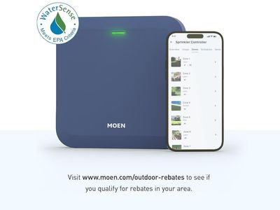 Brand new Moen 8-Zone Smart Sprinkler Controller, Wi-Fi Connectible Smart Irrigation System with Automatic Water Timer.