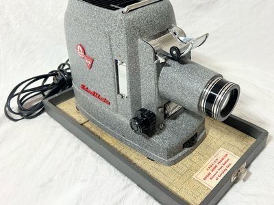 Vintage Filmstrip Projector Graflex SchoolMaster 500 Model 102 w/ Case – Works