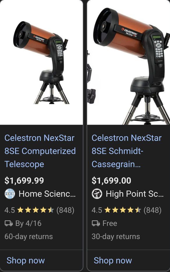 Celestron NexStar 8SE Telescope only