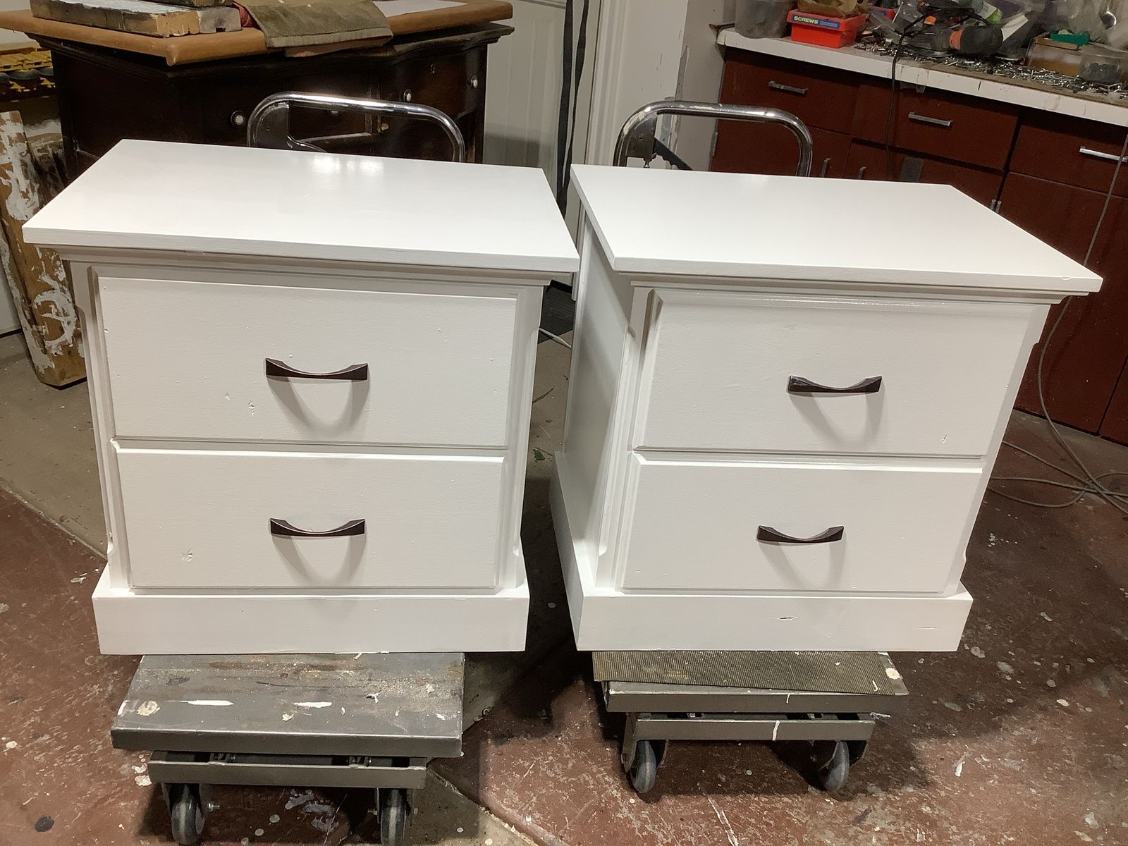 Pair of All Wood Nightstands