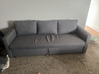 Grey Fabric Sleeper Sofa Couch