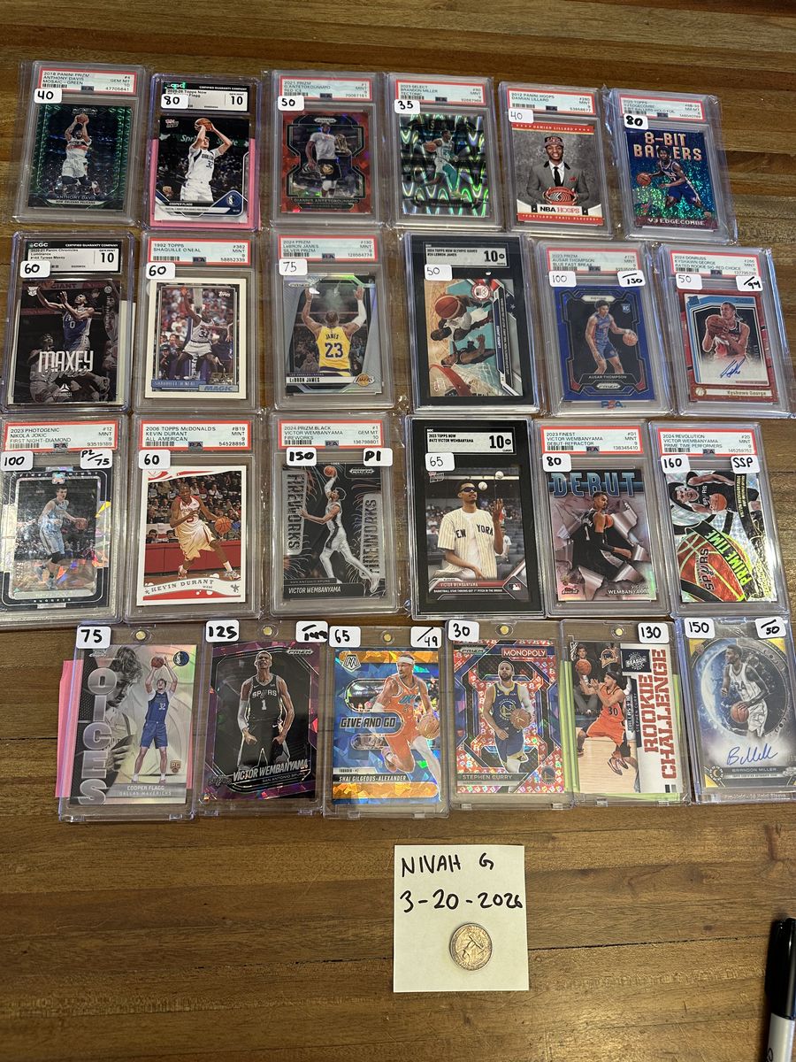 Nba Slabs, autos, numbered & rookies