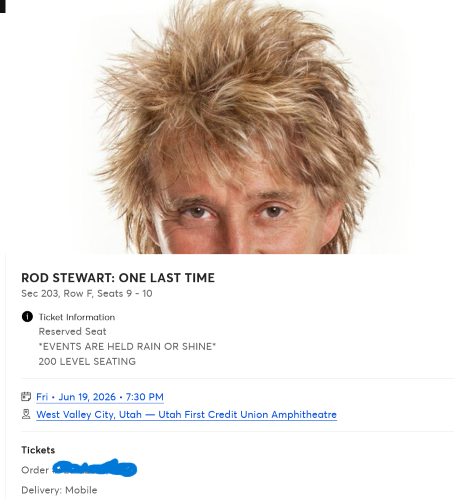 Rod Stewart concert at UFCUA