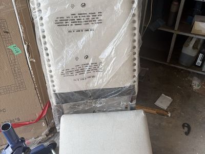New White Upholstered Dining Chair Seats (Set of 2)