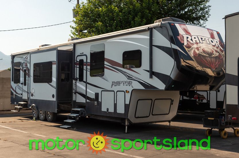 2016 Keystone Raptor 398TS Toy Hauler Garage Bunkhouse Bunks Bunk House