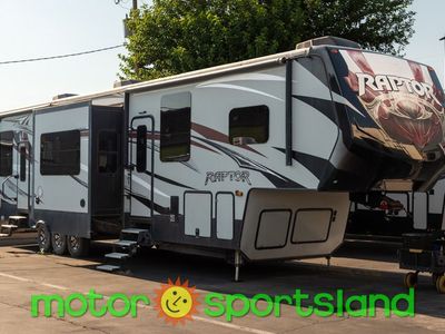 2016 Keystone Raptor 398TS Toy Hauler Garage Bunkhouse Bunks Bunk House