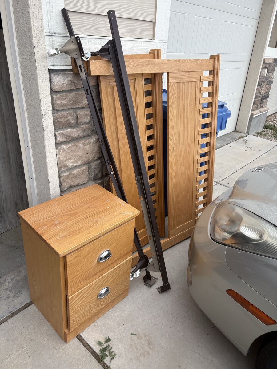 Headboard, footboard, dresser, and rails
