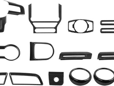 2015-2023 Ford Mustang Carbon Fiber Interior Trim Kit Cover Center Console 17 PCS