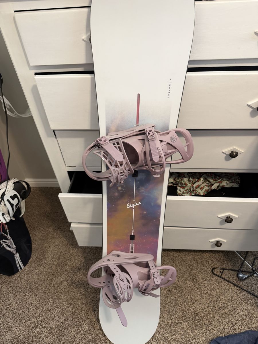 Burton snowboard and bindings