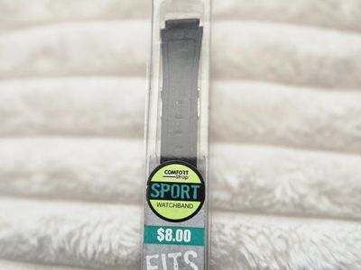 Set of 2!! Comfort Strap Sport Watchband - Black - Fits Casio & All Brands