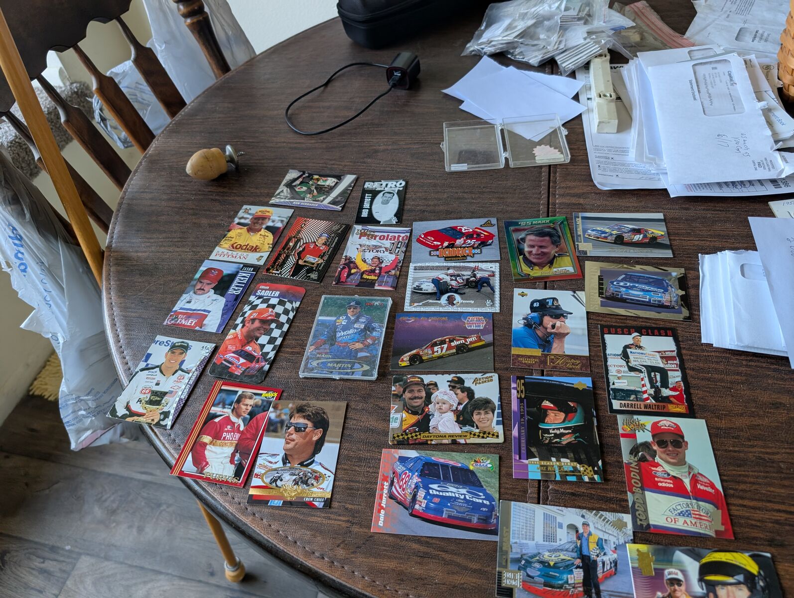 25 NASCAR trading cards many of drivers no longer living