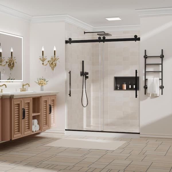 50 in. - 54 in. W x 74 in. H Sliding Frameless Shower Door