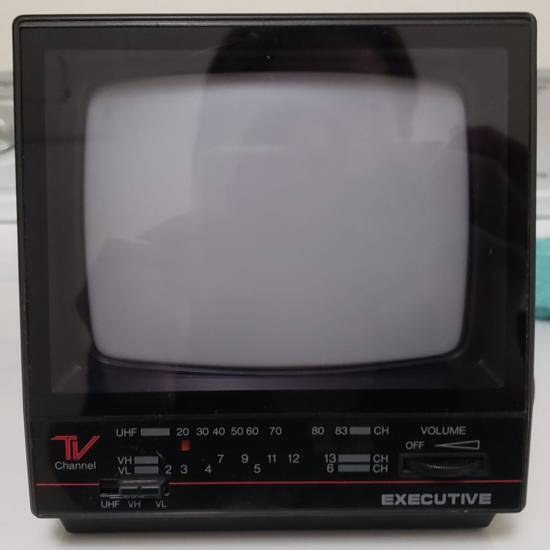 1987 Executive 5 Inch Black & White CRT TV