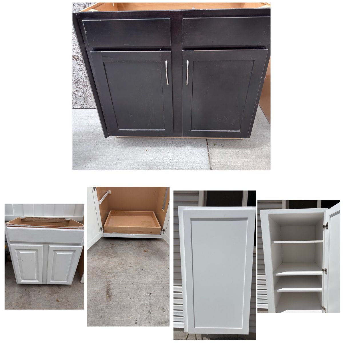Cabinets for sale! Great for extra storage see description for details