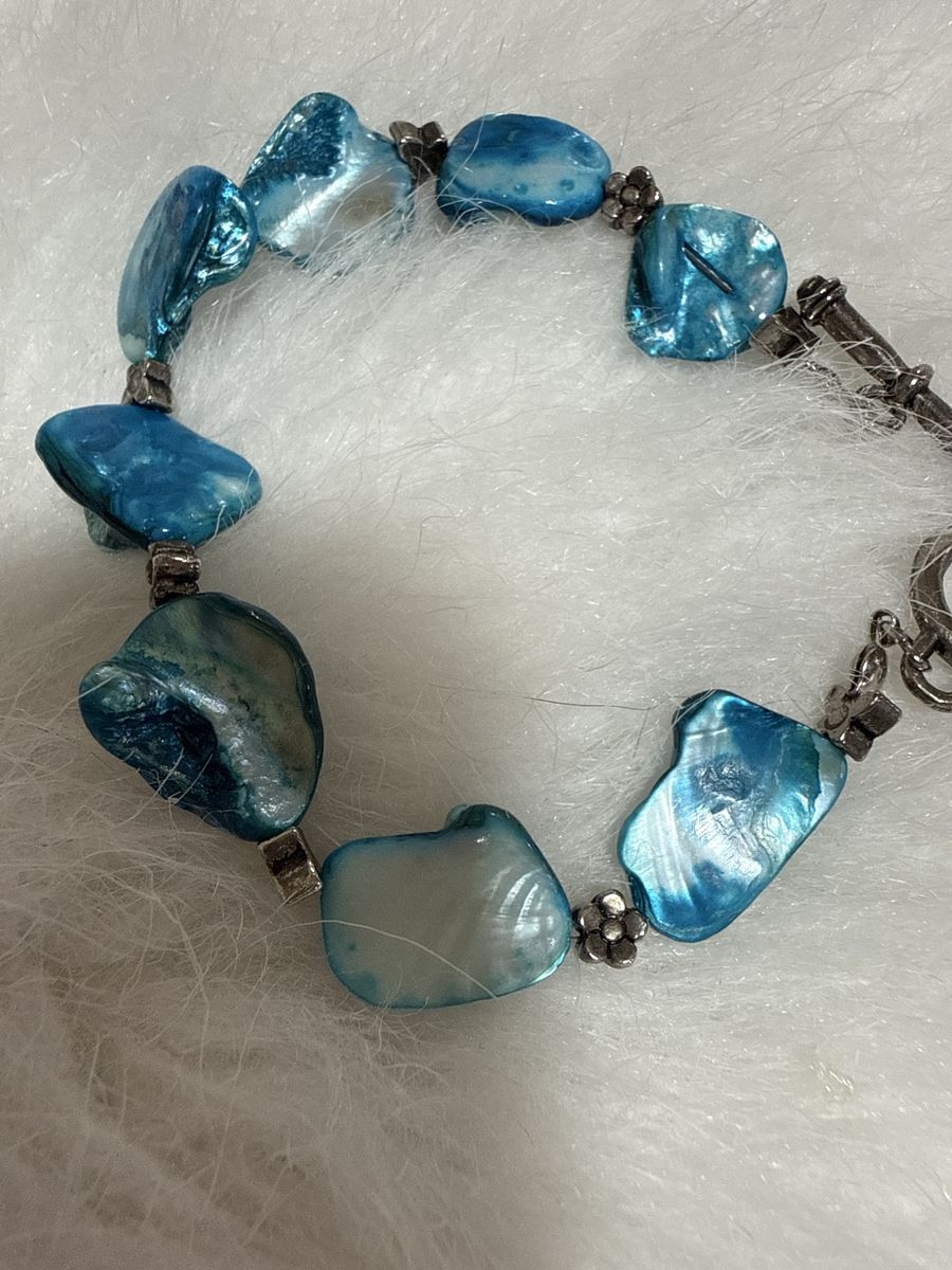 Blue Stone/Shell Bracelet