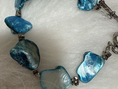 Blue Stone/Shell Bracelet