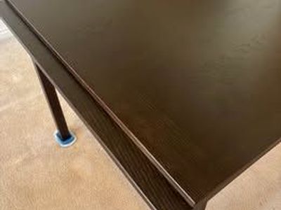 Solid Teak Dining Table with attached hidden leaves.