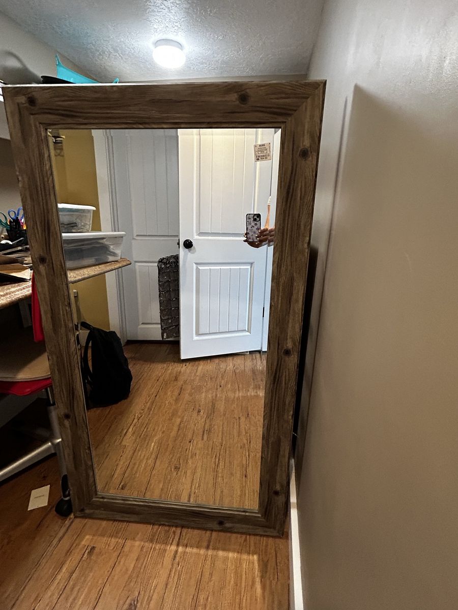 Large Wood Framed Mirror -Full Length Floor or Wall Mirror