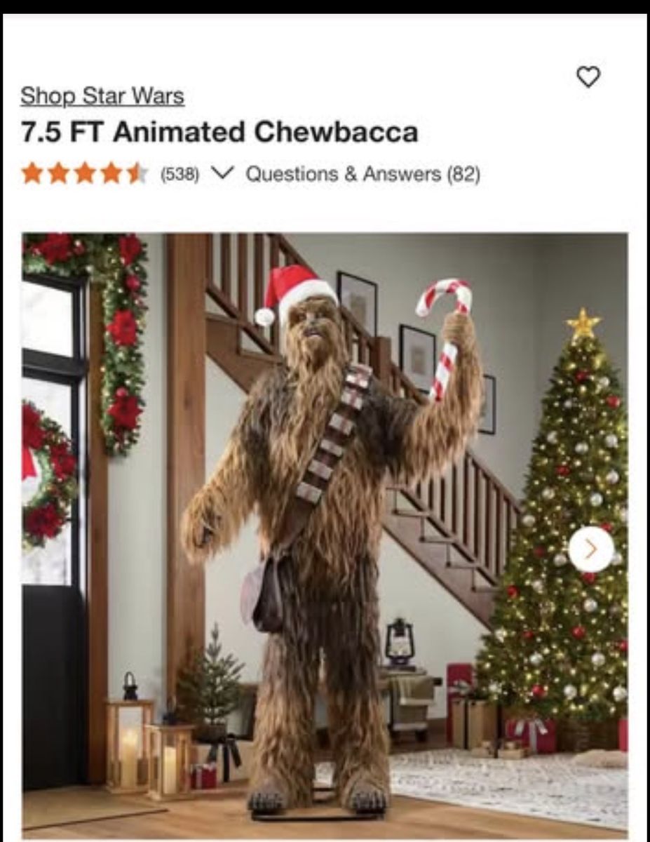 7.5 FT Animated Christmas Chewbacca 