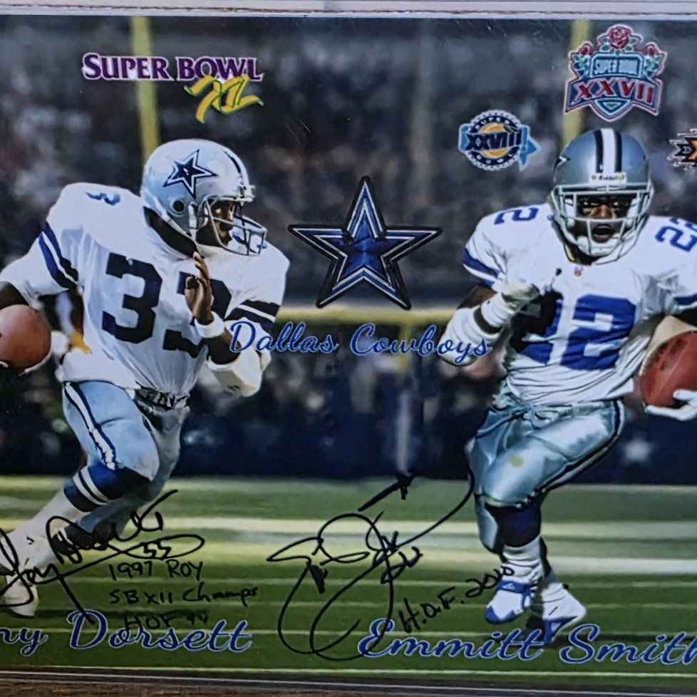 Dallas Cowboys Tony Dorsett Emmitt Smith 8x10
