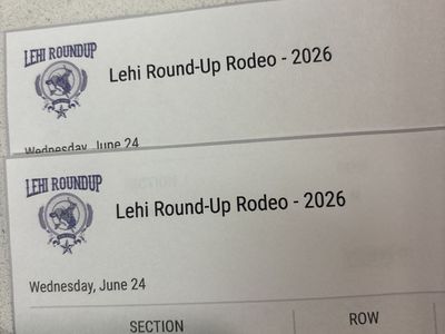 Lehi Round-Up Rodeo 2026 - 2 Tickets, Section F Row N, June 24th starts @ 7:45pm