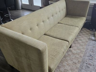 Green Couch 3 feet high 7 feed length 2 1/2 wide