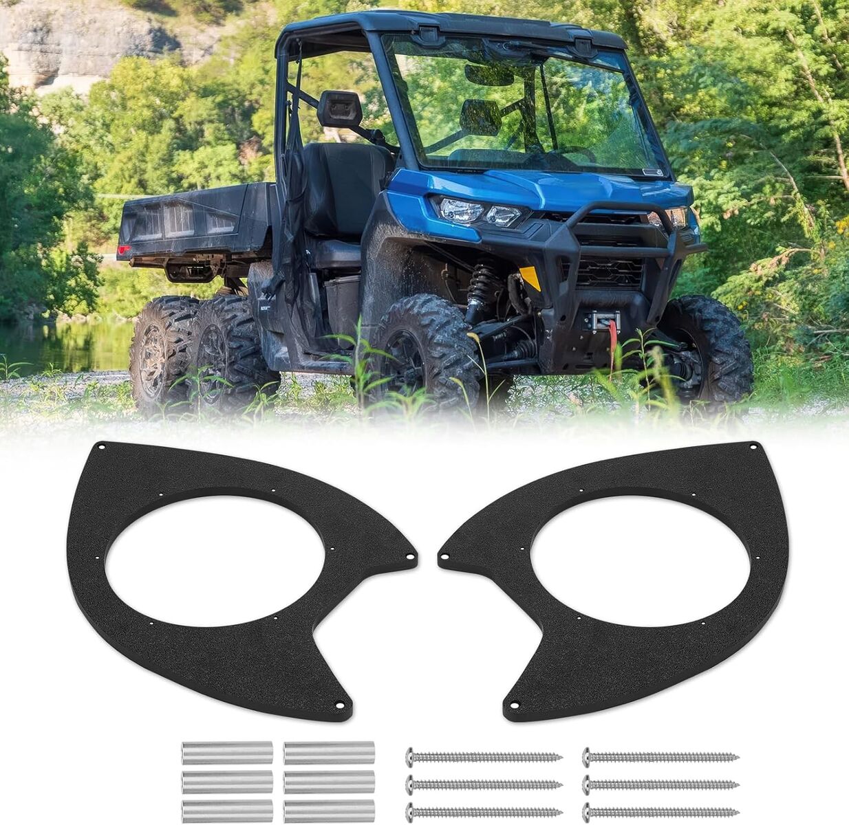 Can-am Defender Overhead 6.5" Speaker Adaptors UTV Audio Upgrade