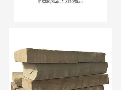 Natural Stone Steps / Cut Stairs (Desert Brown / Blonde Sunrise)