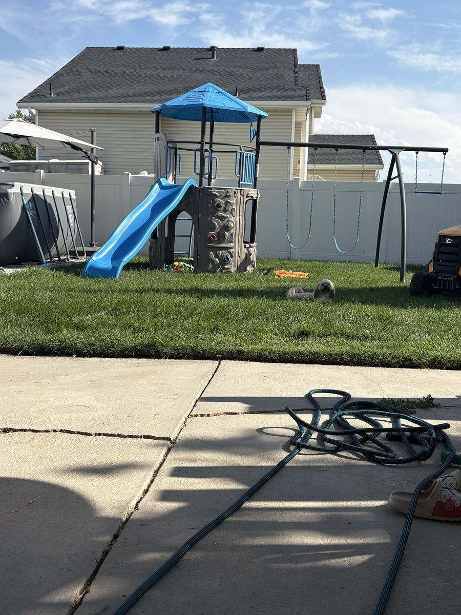 Lifetime Backyard Outdoor Playset with Slide, Swings, Clubhouse, and Climbing Wall