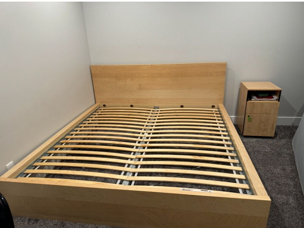 King bed with nightstand