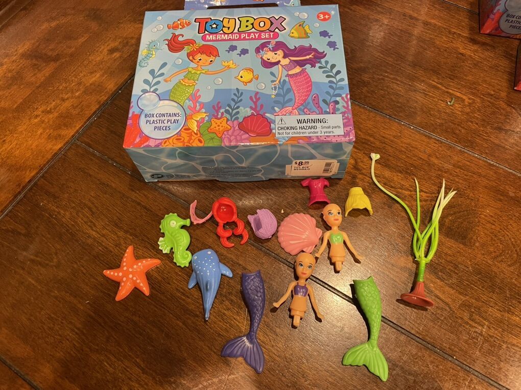 New Box Of Mermaid Toys - 9 Available