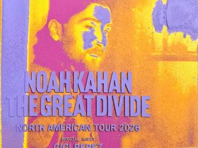 Noah Kahan The Great Divide North American Tour 2026 Concert Gigi Perez Special Guest 3D Print