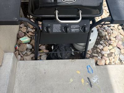 Expert Grill 3-Burner Liquid Propane Gas Grill with Side Tables, Black