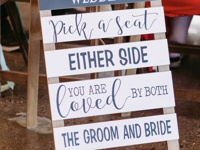 Wood Wedding Sign