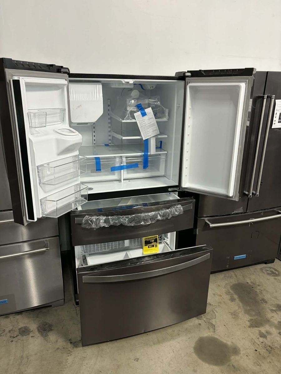 NEW WHIRLPOOL BLACK STAINLESS 4 DOOR FRENCH DOOR