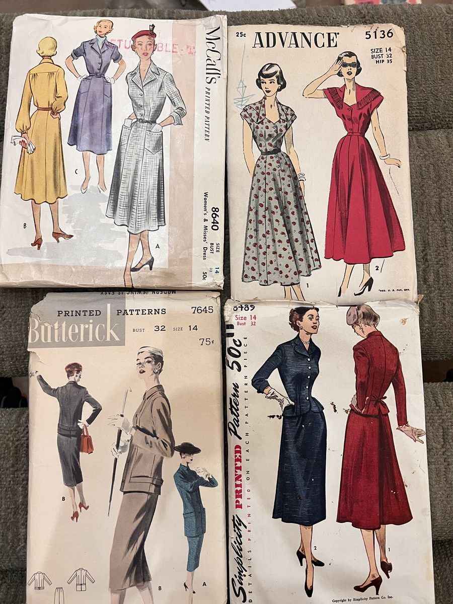 Amazing Vintage Sewing Patterns. 1940s.