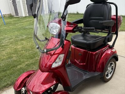 Cozy Trikes LuxuryTon X-1000 4 Wheels Electric Mobility Scooter with with removable canopy and windshield