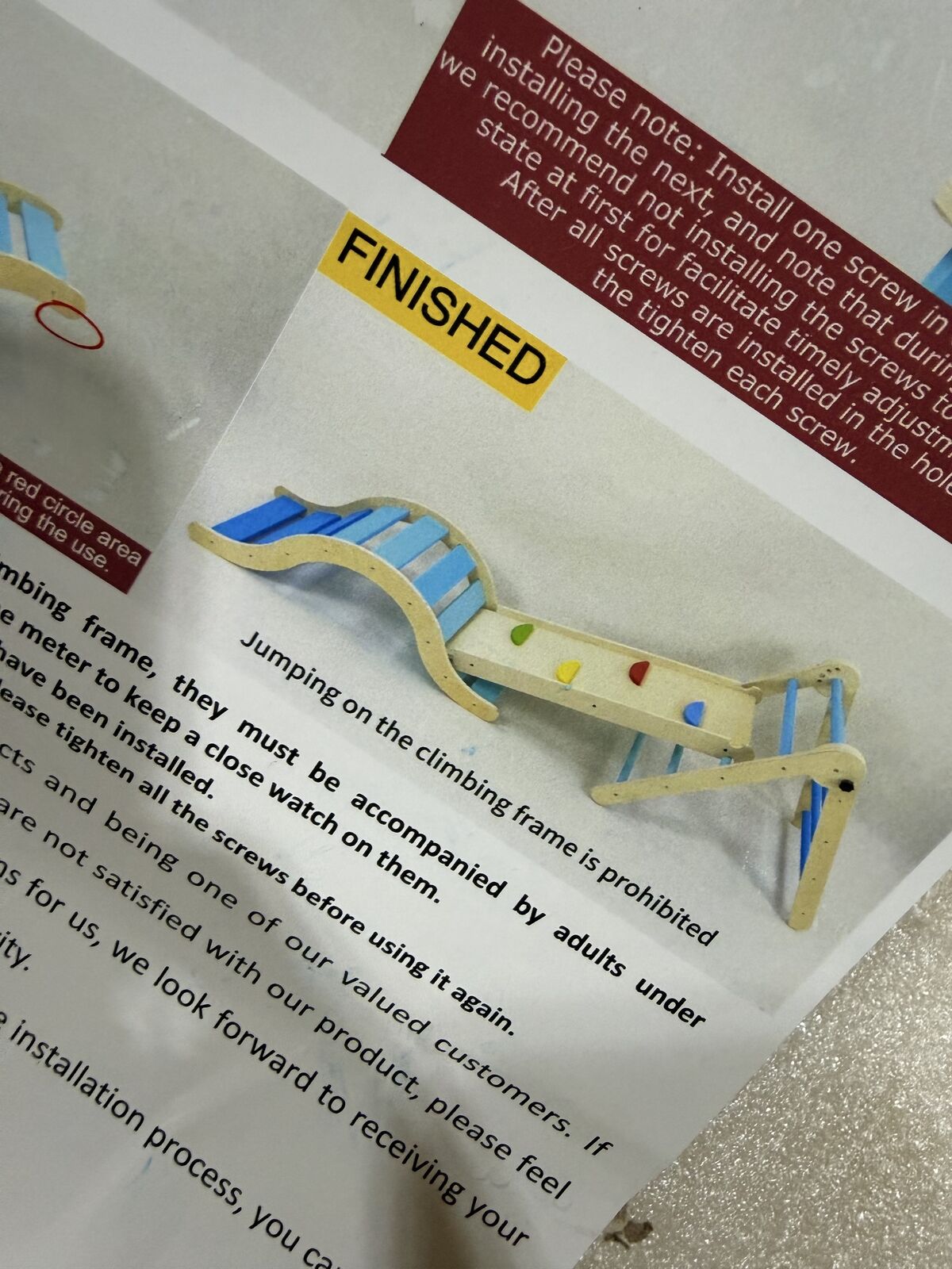 Brand new in box wooden jungle gym three piece set