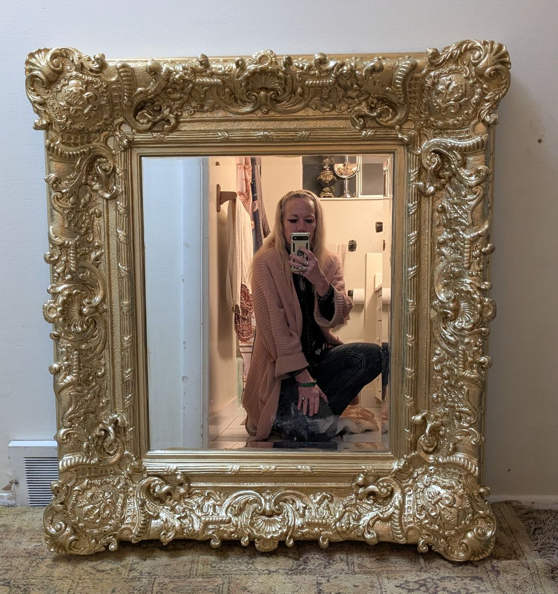 38x34 Large Ornate Bernadette Mirror