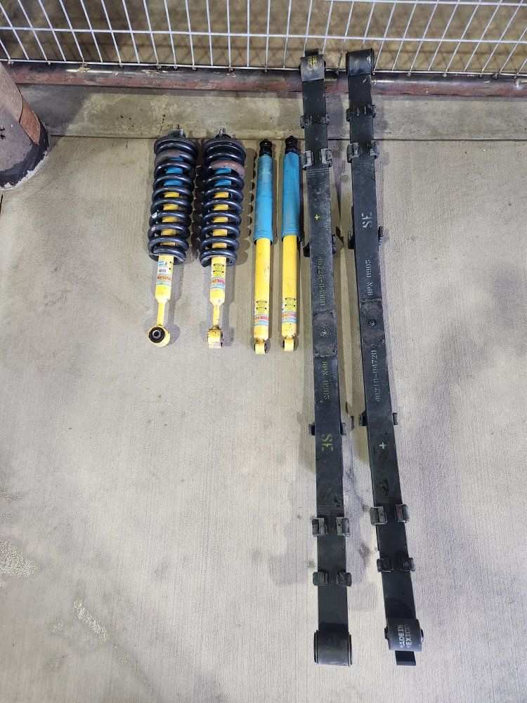 2nd gen Toyota Tacoma TRD Off-Road suspension Bilstein Shocks, Struts, and Leaf Springs