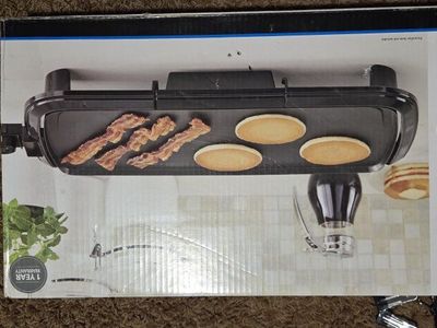 Mainstays 20-Inch Nonstick Electric Griddle with Adjustable Temperature & Drip Tray