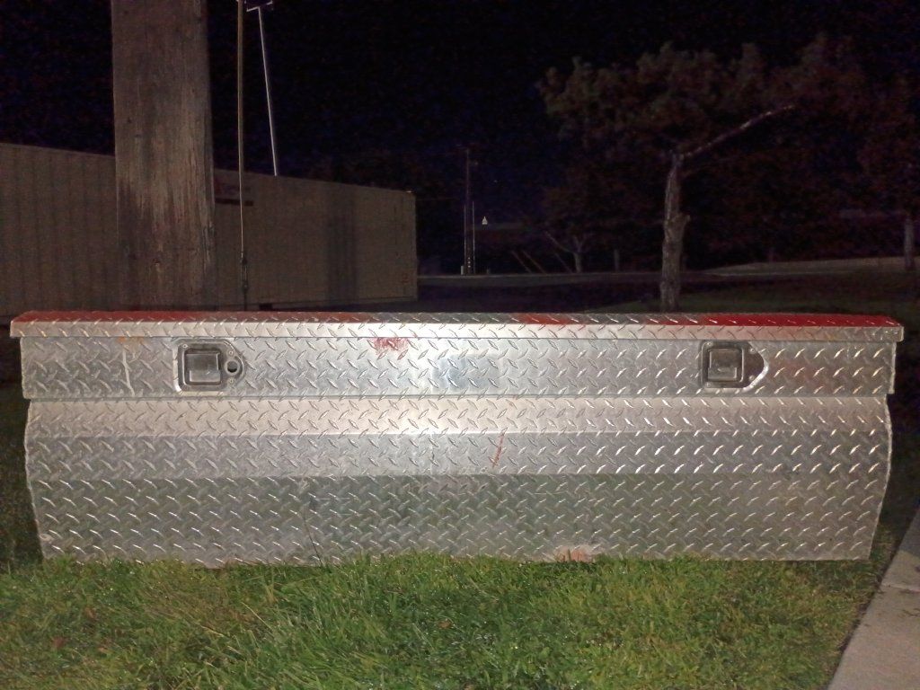 Aluminum Diamond Plate Truck Tool Box only asking $75 need this gone asap we have no room to store it