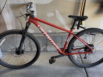 Specialized Mountain Bike Red Hardtail RockShox Suspension