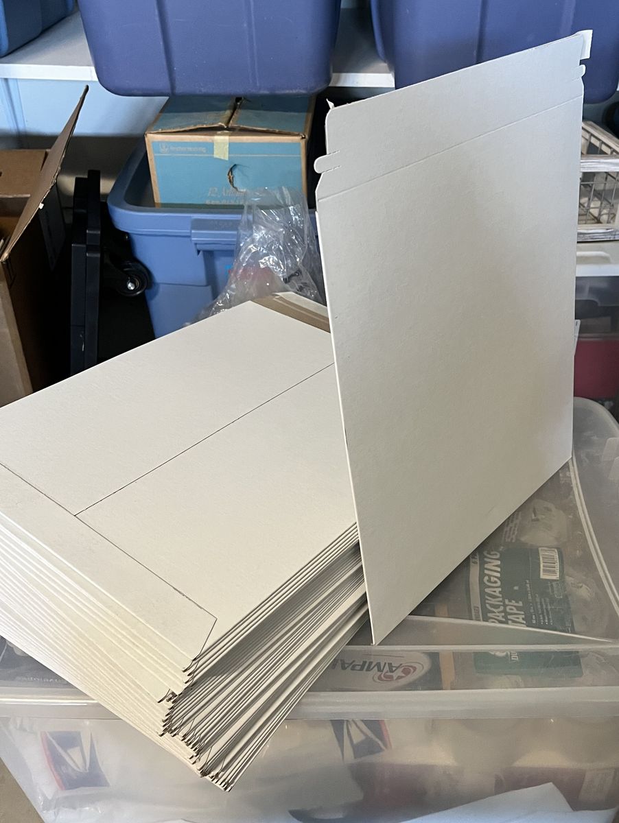 50 White Self-seal Rigid Mailers 12 3/4”x 15”