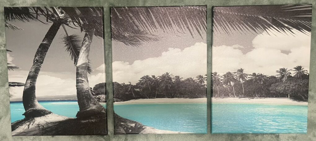 Three canvases of an island paradise 12x16 (3)
