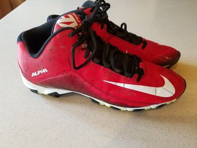 Nike Alpha Men's Red/Black Football Cleats Size 11.5