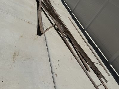 Free scrap metal. Old metal yard edging.